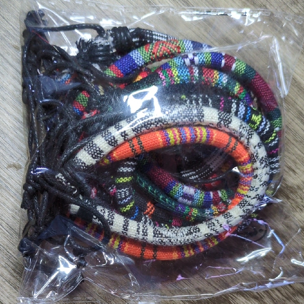 Colorful Woven Bracelets Set